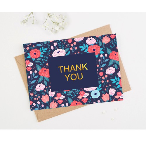 Thank you card design Réalisé par fitriandhita