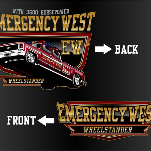 New t-shirt design wanted for Emergency West Wheelstander Réalisé par novanandz