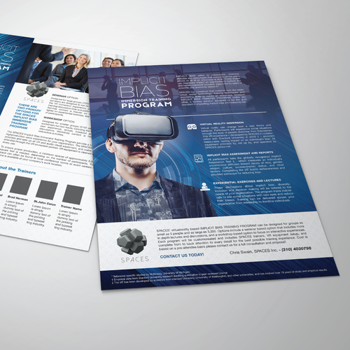 One Sheet for Virtual Reality Company Brochure contest