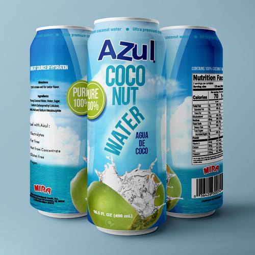 HELP CREATE A COCONUT WATER LABEL PART OF COCONUT WATER LINEUP 100% COCONUT WATER Diseño de Nirmana92