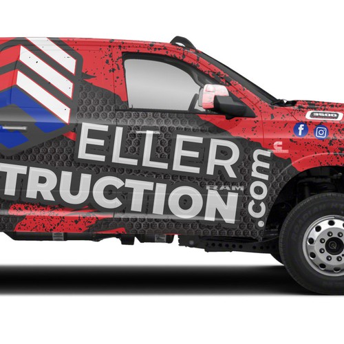 Big Lifted Truck Eye Catching Construction Design Design by dnite