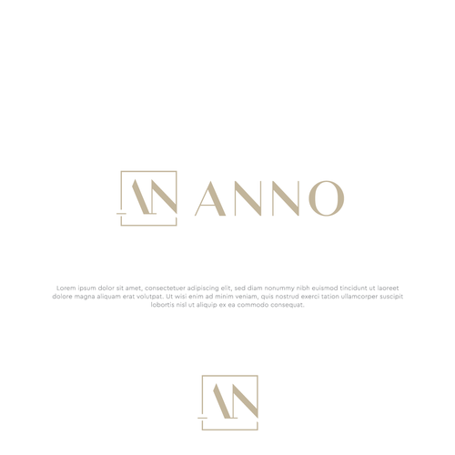 Craft a Unique Wordmark and Monogram for ANNO's Luxury Evening Wear-ontwerp door Logocentris™