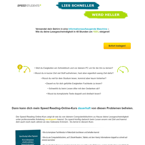 Landing page design contest entry by creativedocs