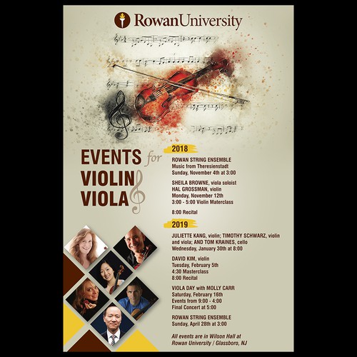 Music Series Poster violin/viola Design by omsplus