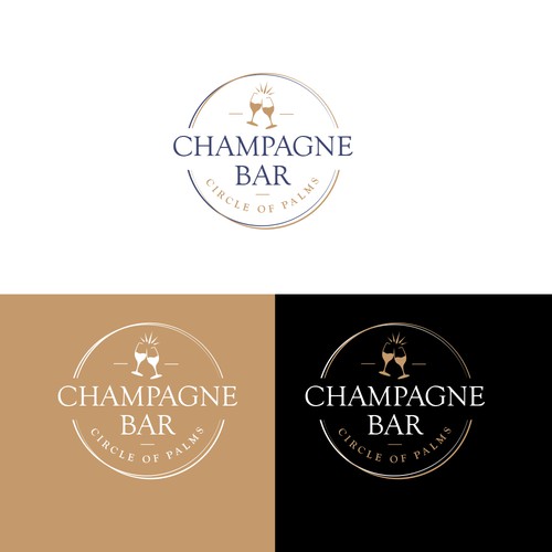 Luxury and modern Champagne Bar logo Design by alediba