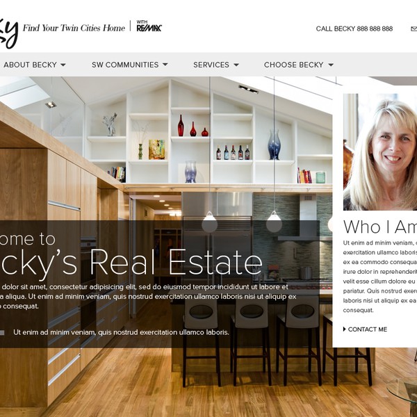 Concept for Real Estate Agent's Website