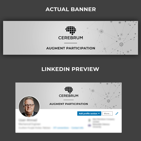 Design by Uzair-Graphics titled "LinkedIn Cover for Cerebrum Company"