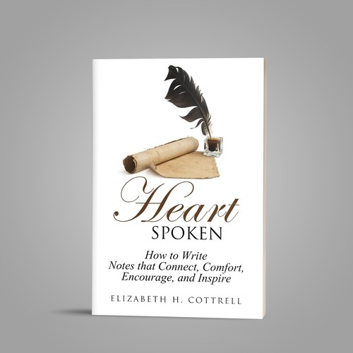 Heartwarming book cover to inspire the writing of heartspoken notes and letters Design by JePray