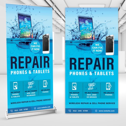 Phone Repair Poster Design by Along99