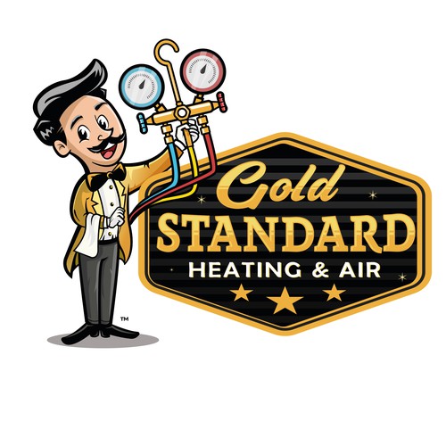 Powerful and Charming Character logo for an Heating and Air Company Design by Bezzot!design