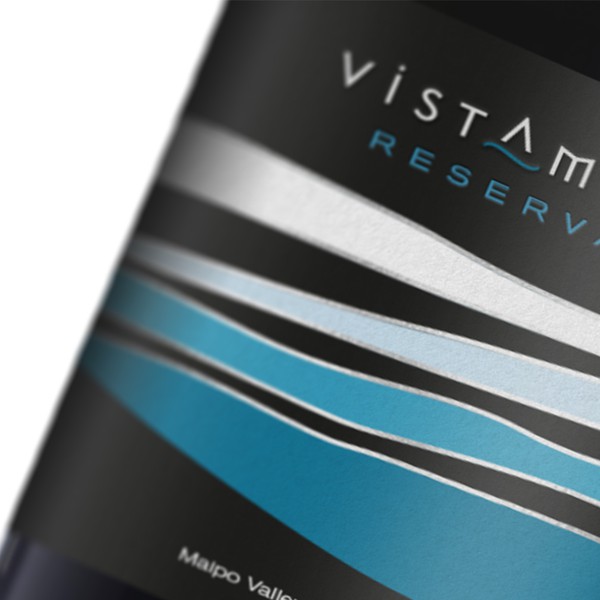 Diseño de Saverio Wongher ™ titulado "Wine label from Chile "