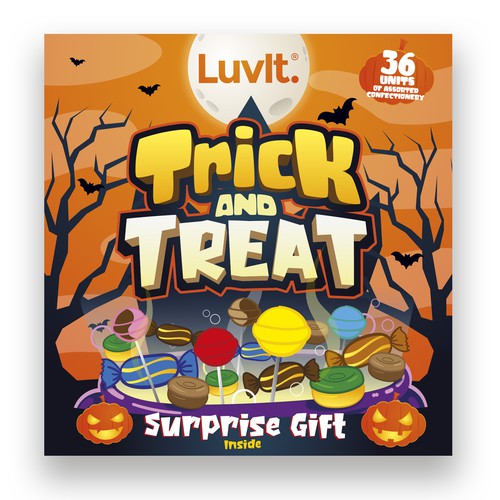 Design a cute Halloween Special Edition Kids Pack for a confectionary brand Design by Wilson8a