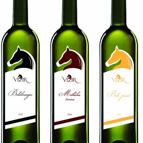 Bottle label design for wine cellar Vizir Diseño de Lela Zukic