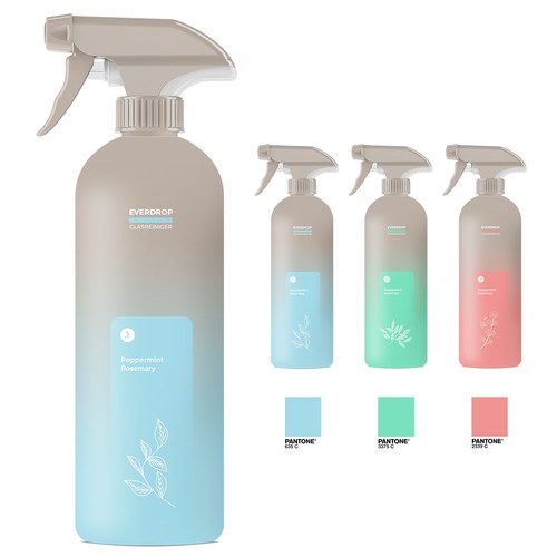 Premium Spray Bottle and Packaging for Cleaning Supplies Design by gs-designs