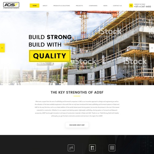 Construction Company Website Design Design réalisé par Bright_Designer