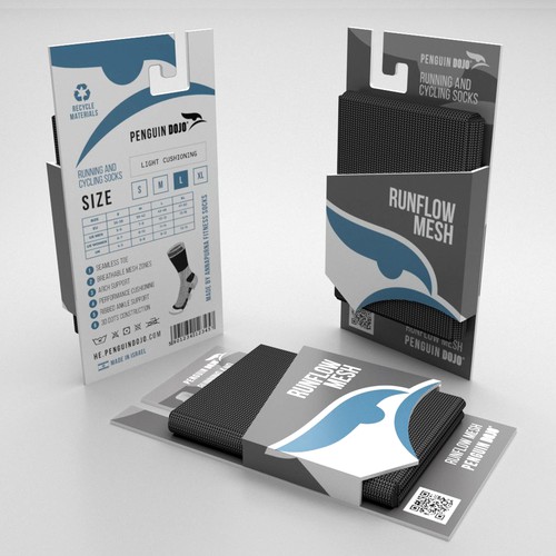 Strong, Dynamic Packaging Design for a Line of Running Products Design by Ixipcalli™