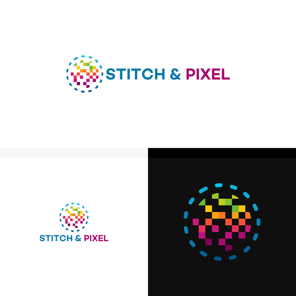 Stitch and Pixel Logo designs