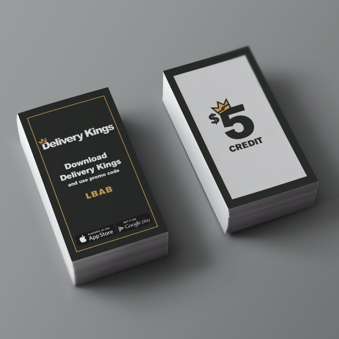 Create A Promo Card For A Food Delivery Startup