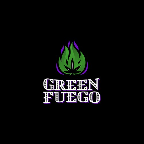 GREEN FUEGO cannabis dispensary logo Design by InkSay Design