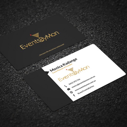 Design an ELEGANT business card for an event planner ...