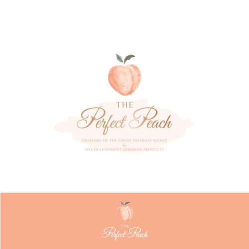 The Perfect Peach! Peach Bleach Logo Design by Q.logo