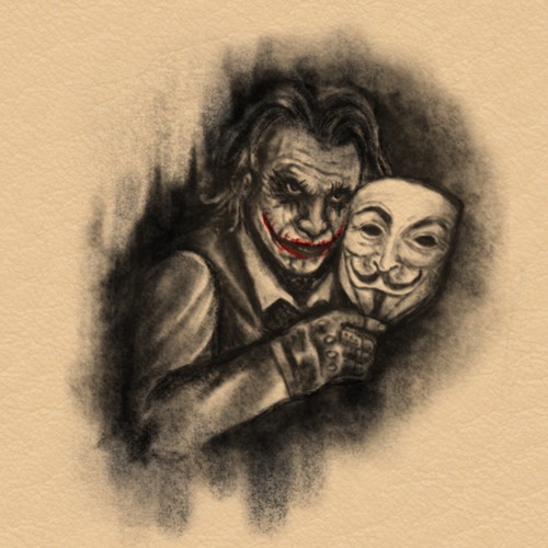 Tattoo Designs - Joker Anonymous Design von Ronny Hermawan