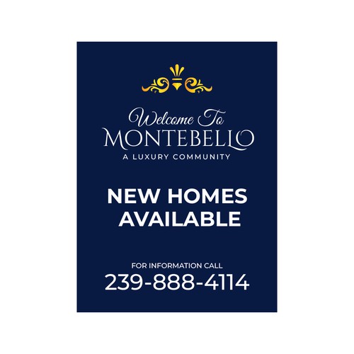 Upscale and Sophisticated New Homes for Sale - Signage Design by Agel Studio