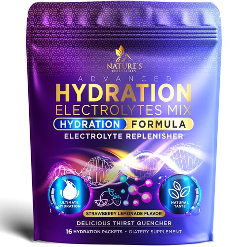 Refreshing Hydration Electrolytes Design Needed for Nature's Nutrition Design by agooshe