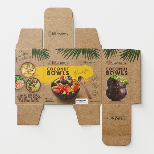 Coconut Bowls - Box Packaging Design Design by Greyphic