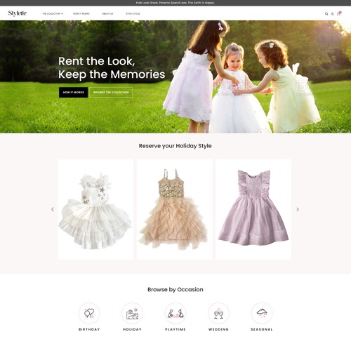 Needed: Cute Kids Clothing Site Redesign Design by Pixelopaque