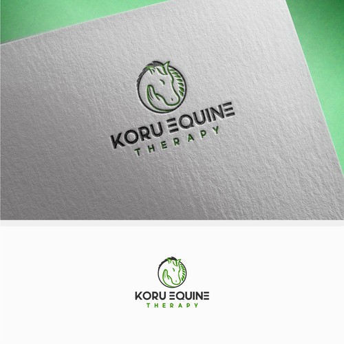 Equine sports massage logo with fern flair Design by kautsart