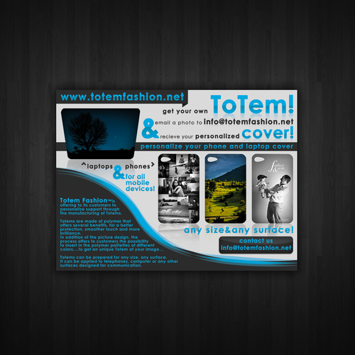 postcard or flyer for Totem Fashion Design by marmili