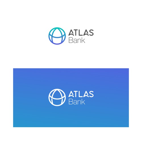 Logo for Atlas Online Bank. Design by artegestic