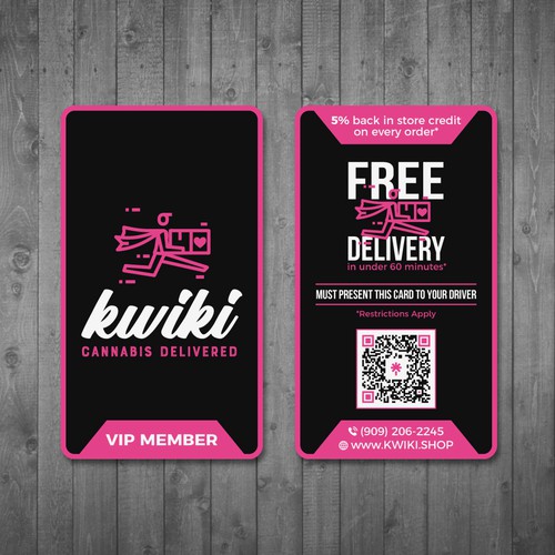 VIP membership card for a cannabis delivery service Réalisé par Tcmenk