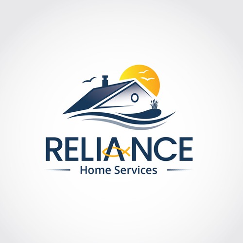 Logo for Reliable and Trustworthy Home Services Company Located on the Beach Design by Guavanaboy