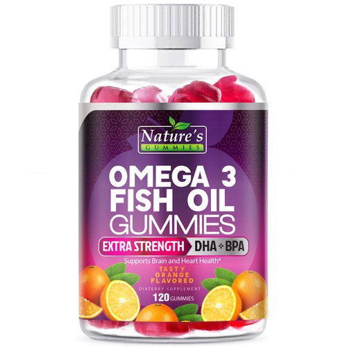 Tasty Omega 3 Fish Oil Gummies Design needed for Nature's Gummies Design réalisé par agooshe