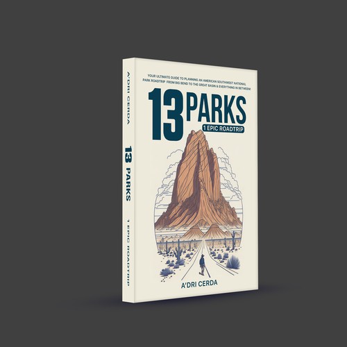 Unleash Your Inner Explorer: Design the Ultimate Cover for a National Parks Road Trip Guidebook Design by Drewmahadi