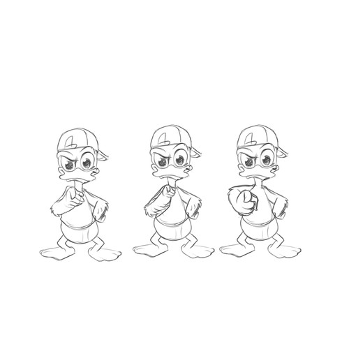 Illustration of a cool and not childish duck for a part of our Website (png) Design by BROXinc