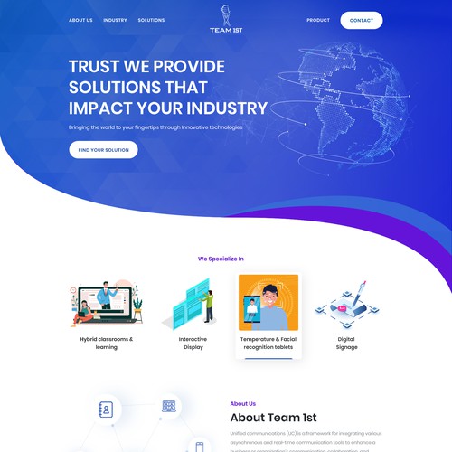 Technology Solutions Provider Website Design Framework Diseño de FuturisticBug