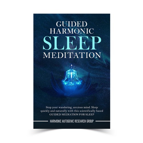 Design an abstract dark on dark sleep meditation book cover Design by The Cloud Digital