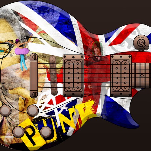Designs-on-electric-guitars! rock,punk,grunge, abstract