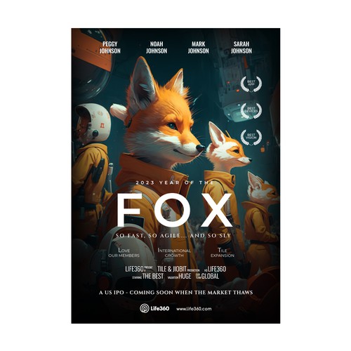 Life360 2023 Year of the Fox Poster Design by Alfaza502