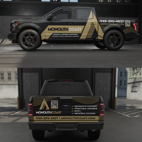 "Modern Professional Truck Wrap For a Sea Side Concrete Business" winning Other business or advertising