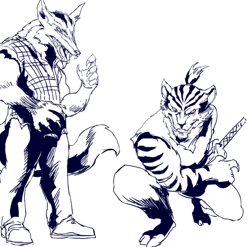 Design A Series Of Characters Based On Apex Predators イラスト グラフィック コンペ 99designs