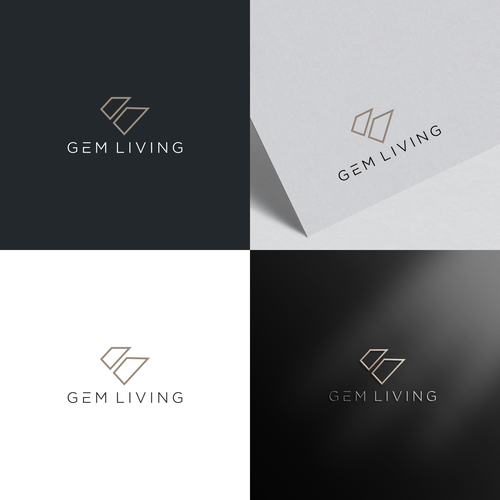 Geometrical, minimalist, modern brand design for Gem Living Design by CMYK @studio