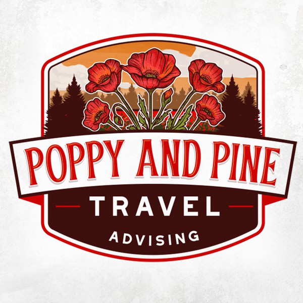 Diseño de Psy•che titulado "Poppy and Pine Travel Advising"