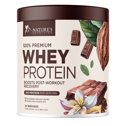 Tasty Whey Protein Chocolate Design Needed for Nature's Nutrition Design réalisé par UnderTheSea™