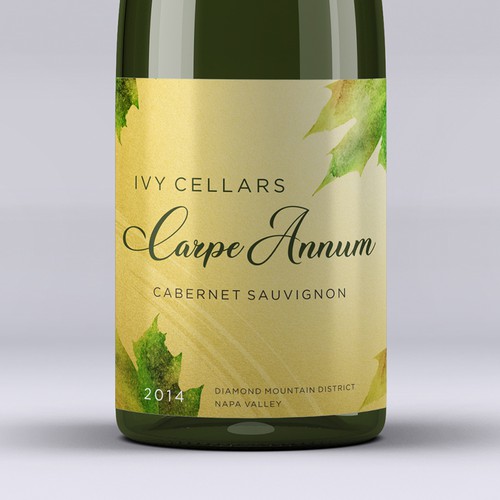 Ivy Cellars sparkling wine label Design by Haris808