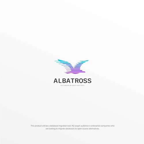 Create a logo for Albatross, a database migration tool. Design réalisé par R.one