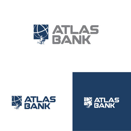 Logo for Atlas Online Bank. Design by Jaletina